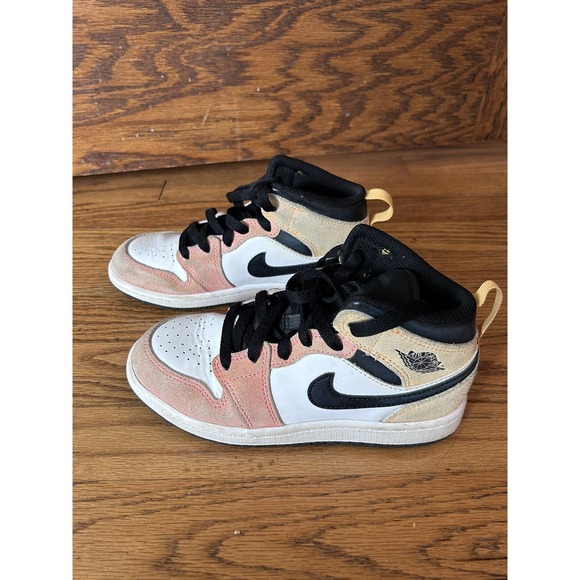 Jordan Other - Nike Youth Air Jordan 1 Mid SE GS Shoes Flight Club Yellow Orange DX4365-800 1Y